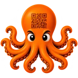 QRaken orange octopus logo
