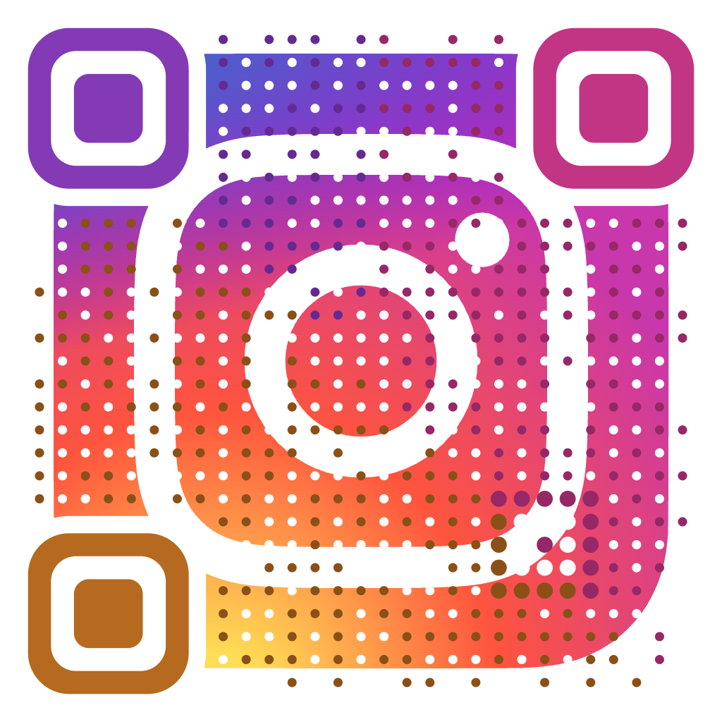 Instagram logo blended into a custom QR code